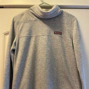 Vineyard Vines Women's Gray Cowlneck Tunic Sweatshirt - XS